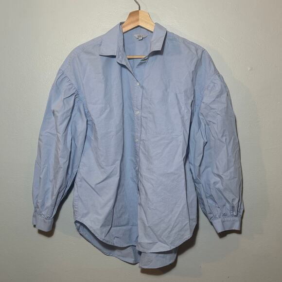 Womens Size S Rails Janae Shirt in Blue Jay Balloon Long Sleeve Collar Button Up - Picture 2 of 8